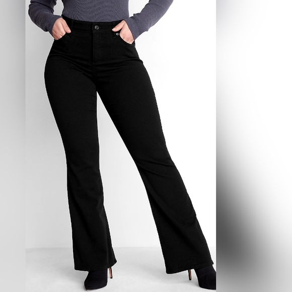Express Curvy Mid Rise Black Jeans - Picture 3 of 6